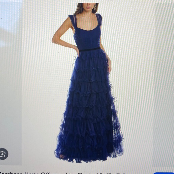 Marchesa Notte Ruffle Tulle Gown - Picture 5 of 5